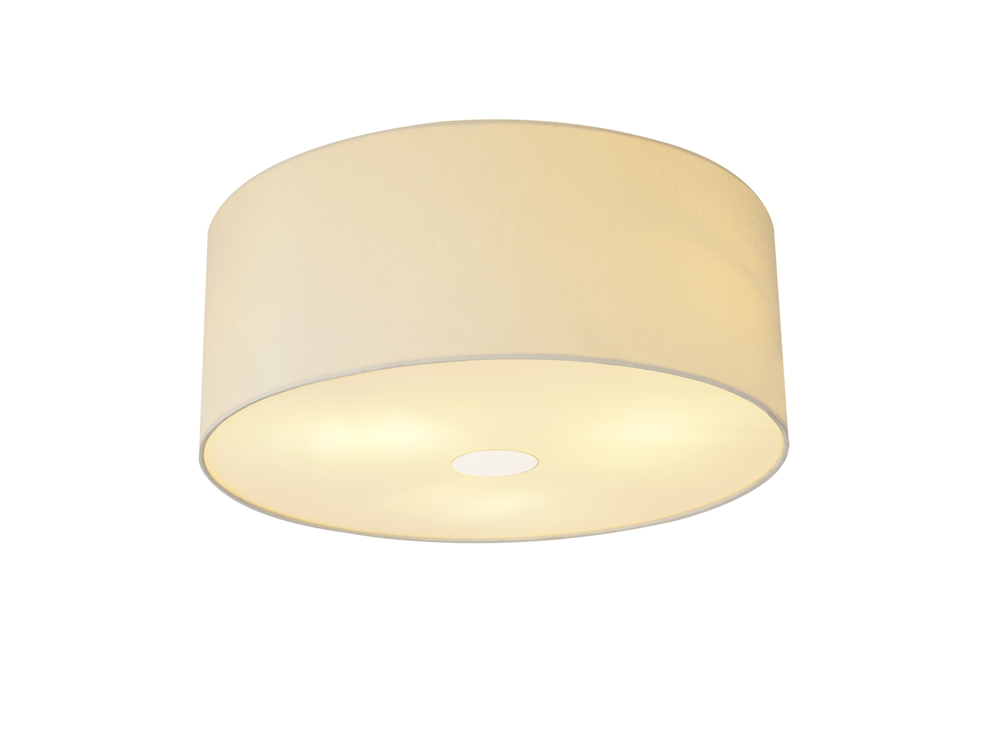 Baymont 50cm; Flush 3 Light Polished Chrome; Ivory Pearl; Frosted Diffuser